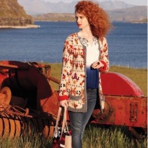 Sleeping on Snow | Neo-Fairisle Knit Wool Cardigan